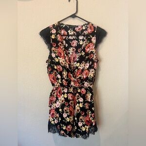 Haute Monde Black Floral romper